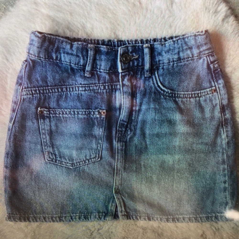 Girls Denim Mini Skirt - Blue Wash